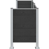  Ograja za koš za smeti Siva 237 x 85 x 115 cm Aluminij in WPC, (5000241920) | Shoptok.si