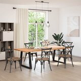  Noge za blagovaonski stol V-oblika 2 kom Crne 70 x (72-73,3) cm Čelik | shoptok.hr