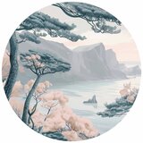 Okrugla fototapeta - Blue coast in delicate colours 180x180 | shoptok.hr