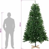  Umjetno božićno drvce 240 cm PVC i masivna borovina Zelena | shoptok.hr