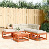  5-dijelni set vrtnih sofa s jastucima voštano smeđi od borovine | shoptok.hr