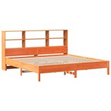 Krevet s regalom za knjige bez madraca 200x200 cm od borovine | shoptok.hr