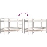 vidaXL Krevet na kat bijeli 90 x 190 cm od masivne borovine | shoptok.hr