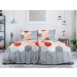 B.E.S. Siva posteljina za krevet za jednu osobu od krepa 140x200 cm Honey Comb –