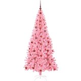 vidaXL Božično drevo med 300 LED z stojalom Roza 210 cm PVC | Shoptok.si