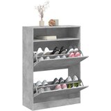 Ormarić za cipele s 2 ladice siva boja betona 80 x 34 x 116 cm | shoptok.hr
