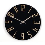  Moderni zidni sat SLIM Matte Black | shoptok.hr