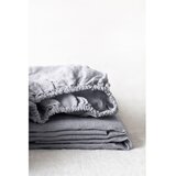 Linen Tales svjetlosiva lanena plahta s gumicom, 180 x 200 cm Cijene