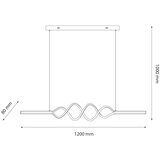  LED luster na sajli ANCONA LED/36W/230V crna | Eponuda.com