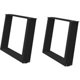 vidaXL noge kavne mizice u-oblika 2 kosa črna 70x(42-43)cm jeklo | Shoptok.si