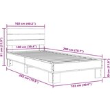 vidaXL okvir za krevet boja hrasta 120x200cm konstruirano drvo i metal | shoptok.hr