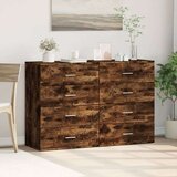  Komoda 2 kom boja dimljenog hrasta 60x39x80cm konstruirano drvo | shoptok.hr