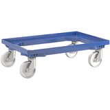 eurokraft basic Profesionalen pomičen okvir, 600 x 400 mm, 4 vrtljiva kolesa iz polipropilena, modre barve | Shoptok.si