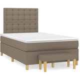  Krevet s oprugama i madracem smeđesivi 120 x 190 cm od tkanine | shoptok.hr