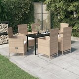  7-dijelni vrtni blagovaonski set s jastucima bež | shoptok.hr