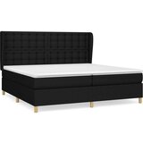  Krevet s oprugama i madracem crni 200x200 cm od tkanine | shoptok.hr