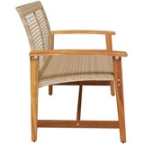  Klupa bež 112 cm od poliratana i bagremovog drva | shoptok.hr
