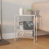  Stalak za časopise srebrni 35 x 15 x 45 cm čelični | shoptok.hr