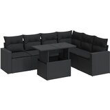 Maison Chic Seti vrtnega pohištva - Vrtna garnitura - Vrtni pohištvo set 7-delna z blazinami črn poli ratan, (21801426) | Shoptok.si