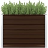  Povišena vrtna gredica smeđa 100 x 100 x 77 cm pocinčani čelik | shoptok.hr