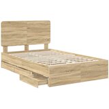  Krevetna konstrukcija s ladicama Sonoma hrast 120 x 190 cm | shoptok.hr