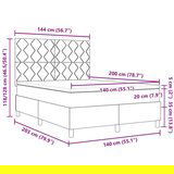 vidaXL Box Spring Krevet s Madracom Tamnoplav 140x200 cm Baršun | shoptok.hr