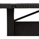  Vrtni stol sa staklenom pločom crni 240x90x75cm od poliratana | shoptok.hr
