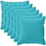  Presvlaka za jastuk 6 kom. HOUTEN Tirkizna 80 x 80 cm Poliester | shoptok.hr