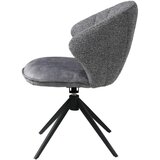 Novel stol, kovina, tekstil siva, črna | Shoptok.si