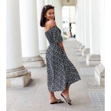 UR/CEO Black floral midi dress Castiglione | ePonuda.com