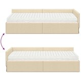  Kotni okvir postelje z matrico Drugo 2 pcs krema blago, (5000121162) | Shoptok.si