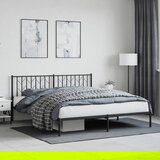vidaXL Metalni okvir za krevet s uzglavljem crni 180x200 cm Cijene