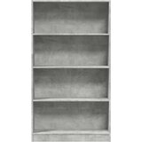vidaXL Knjižna omara betonsko siva 80x24x143 cm inženirski les | Shoptok.si