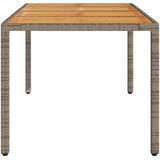  Vrtni stol s pločom od drva bagrema sivi 190x90x75cm poliratana | Eponuda.com