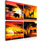  Slika - African Animals (4 Parts) 60x60 Cijene