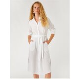 Koton Midi Shirt Dress Linen Blended | shoptok.hr
