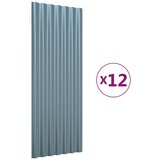 Krovni paneli 12 kom od pocinčanog čelika sivi 100x36 cm | shoptok.hr