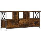 Maison Chic TV omarica - TV stojalo - Televizijska omarica dimljeni hrast 102x33x45 cm inženirski les in železo, (21698769) Cene