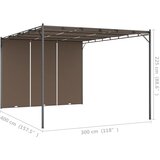  Vrtna sjenica s bočnim zastorom 4 x 3 x 2,25 m smeđe-siva | shoptok.hr