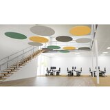 eurokraft basic Akustična stropna plošča, PET-klobučevina, Ø 1200 mm, okrogla oblika, rumene barve | Shoptok.si