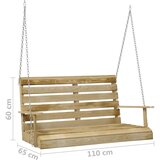 vidaXL Gugalna klop 110 cm impregnirana borovina | Shoptok.si
