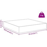  Stenska polica 2 pcs Rdeča 23 x 23,5 x 4 cm Konstruiran les, (5000201578) | Shoptok.si