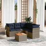 vidaXL 6-dijelni set vrtnih sofa od poliratana s jastucima sivi | shoptok.hr