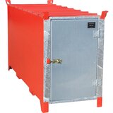 eurokraft pro lakiran zaboj za svetilne cevi, prostornina 1350 l, 1100 kosov Ø 25 mm / 500 kosov Ø 37 mm, dxšxv 2100 x 770 x 1125 mm, ognjeno rdeča ba | Shoptok.si