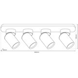 SPOT svetiljka ANDY 4xGU10/8W/230V crna/zlatna | Eponuda.com