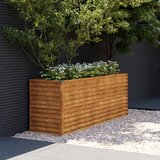 vidaXL Vrtna visoka greda 196x50x69 cm corten jeklo Cene