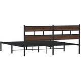  Okvir kreveta bez madraca s uzglavljem boja hrasta 183x213 cm | shoptok.hr