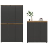 Livetastic Garderoban Omara Scarpa, Barva Hrasta, Antracit, 2 Kos | Shoptok.si