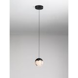 Nova Luce Mat crna LED viseća svjetiljka aluminijska s mogućnosti zatamnjivanja sa staklenim sjenilom ø 12 cm Alicia – | shoptok.hr