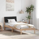  Okvir kreveta Smeđa i crna 75 x 190 cm Masivna borovina | shoptok.hr